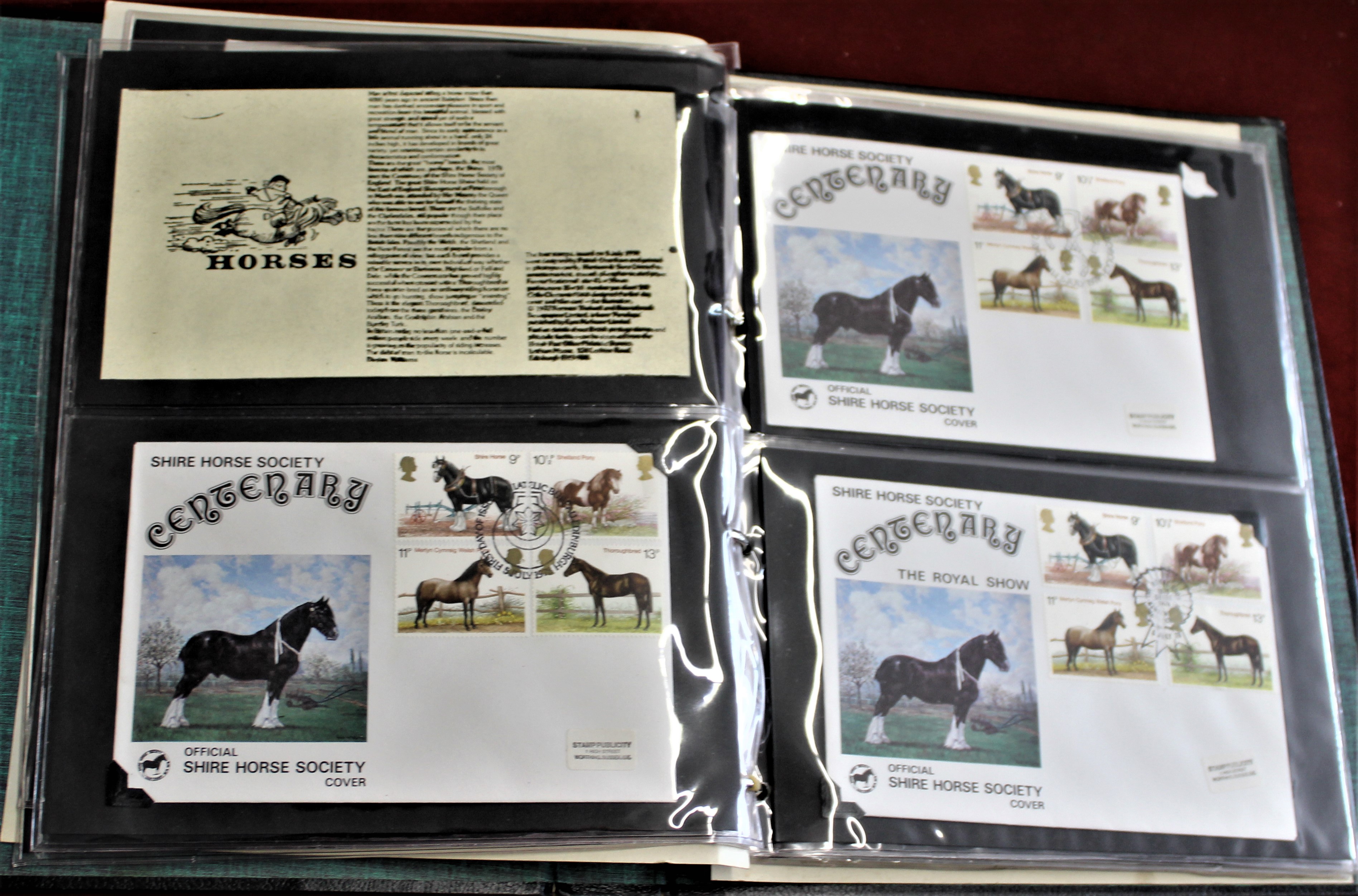 Great Britain 1978 Shire Horse Society 1878-1978 Centenary album of FDC's (18) - Image 2 of 2