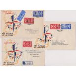 Great Britain 1951 (3 May) Festival of Britain Illustrated FDC's (3)