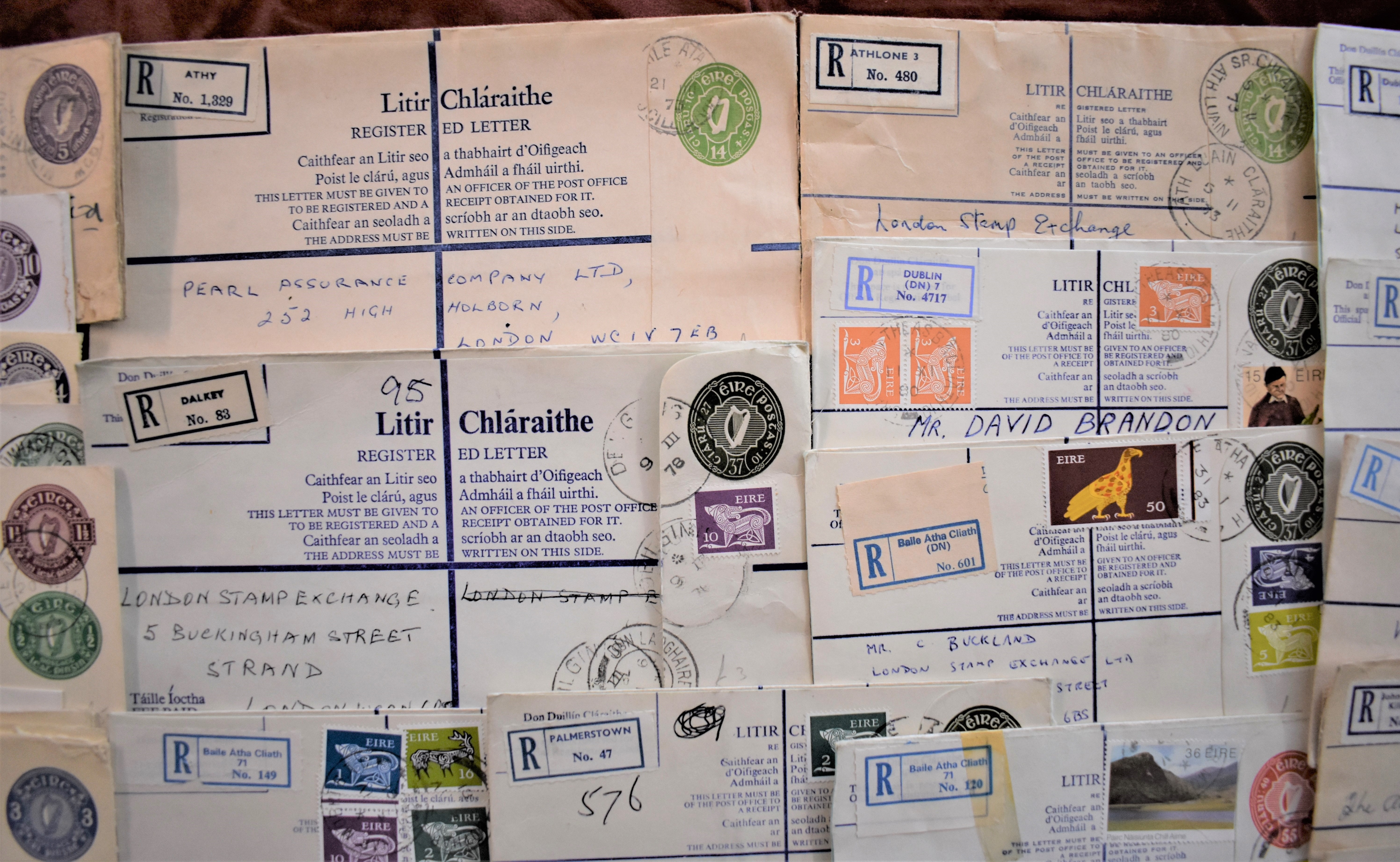 Ireland 1940s to 1980s - nice batch to Registered letter, used few censored, good range to values. - Image 2 of 3