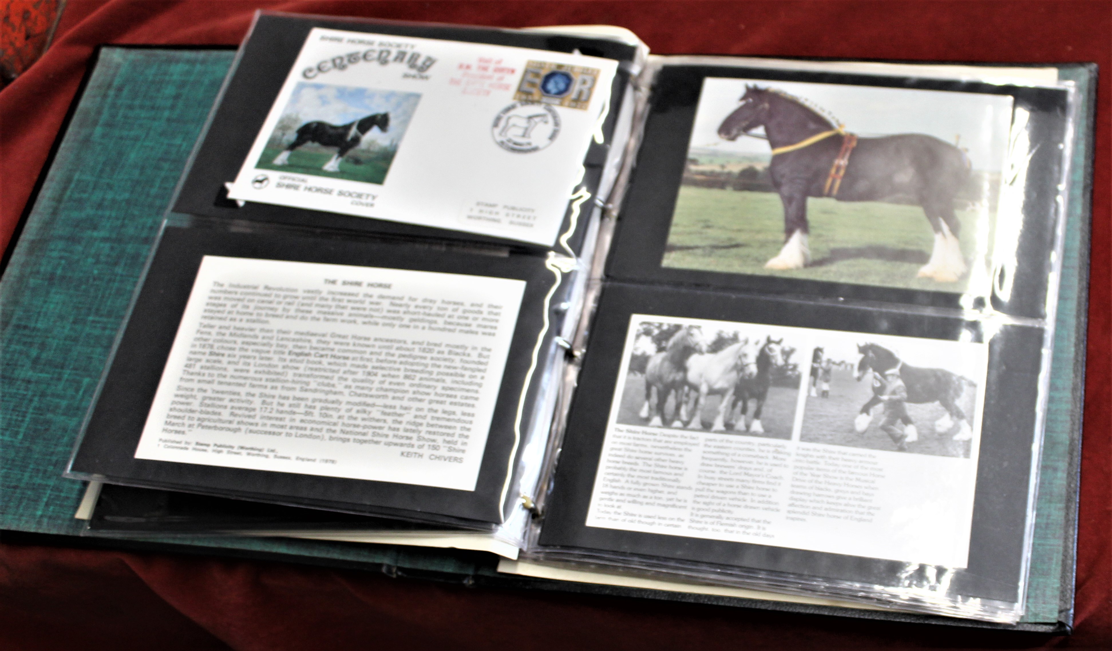 Great Britain 1978 Shire Horse Society 1878-1978 Centenary album of FDC's (18)