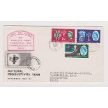 Great Britain 1962 National Productivity Year - Phosphor set FDC, Southampton 'T' wavy line