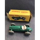 Dinky Toy Cooper Bristol Racing Car Model 23G Green. Played, worn. Boxed. MU £45 Issued Feb 1953