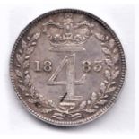 Great Britain 1883 Victoria Maundy Fourpence, young head
