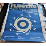 Aviation History 1977 German airshow poster for Paderborn/Lippstadt airshow 20/8/1977 edge fault