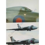 Aviation photographs (6x9) group of 5. Avro Vulcan B2 XH 558 Taxi run at Bruntingthorpe airfield.