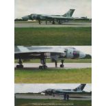 Aviation photographs (6x9) group of 5. Avro Vulcan B2 XH558 preparing for taxi runs at