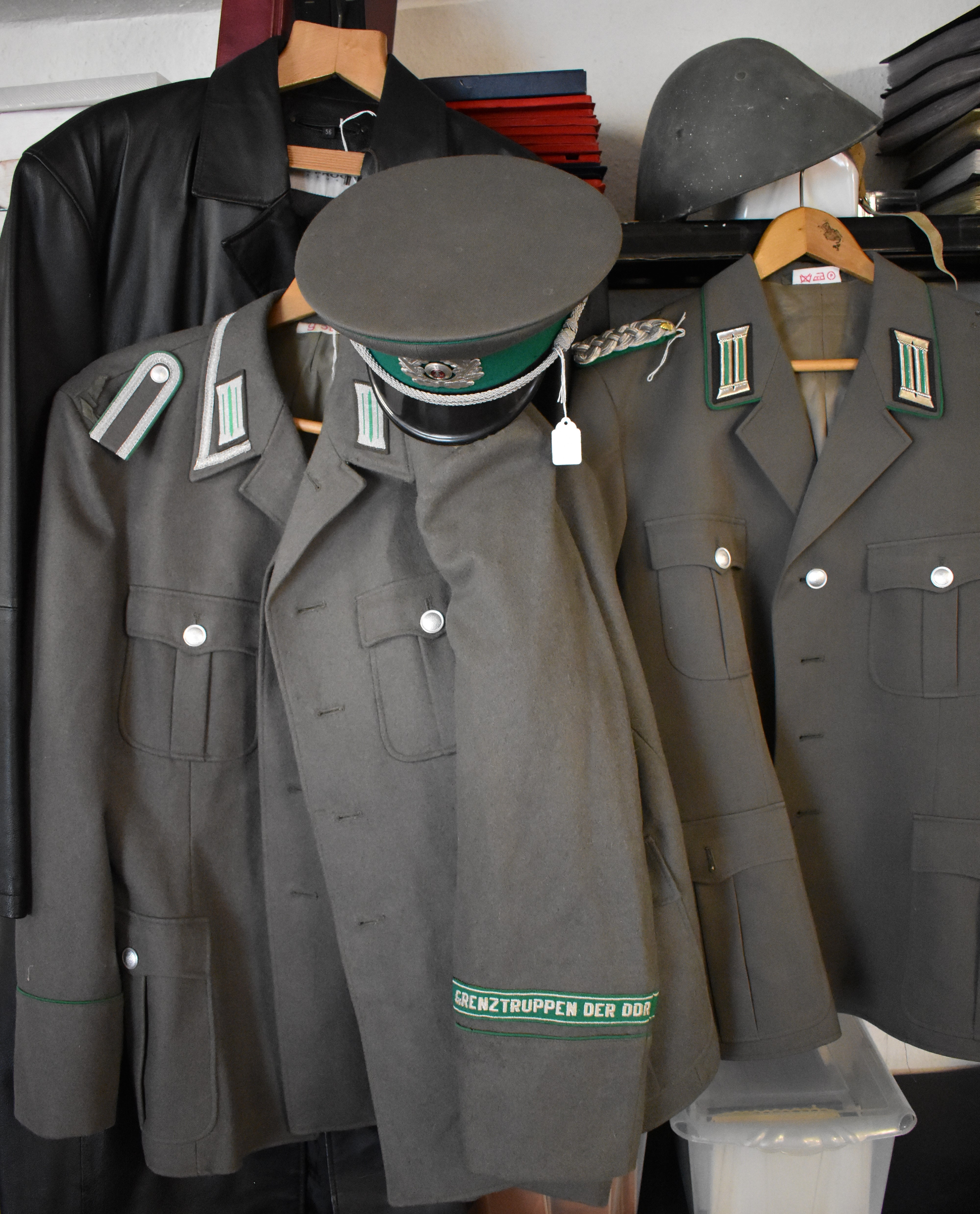 Cold War era East German DDR/NVA uniform jackets (3) East German Border Troops (Grenztruppen Der