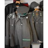 Cold War era East German DDR/NVA uniform jackets (3) East German Border Troops (Grenztruppen Der
