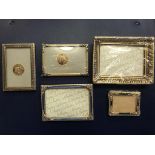 Five miniature frames, high quality small picture frames including some by Steinlechner Berlin