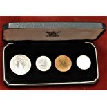 Yemen Democratic Republic South Arabia 1964 Proof Set (4), Royal Mint case