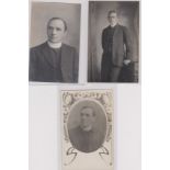 Norfolk 1920s RP postcards, portrait of vicars embossed " A Yallop, Gt Yarmouth " (2) and one
