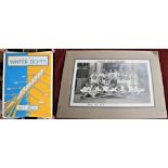 Queen Mary University of London Boat Club (ULBC) 1933/34 original Winter Eights Poster in yellow and