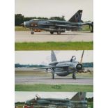 Aviation photographs (6x9) group of 5. Lightning F6 XS904 on taxi out to re-heat run at