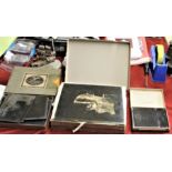 German 1930s Anthropology and Odonatological Glass slides in four boxes used for teaching students