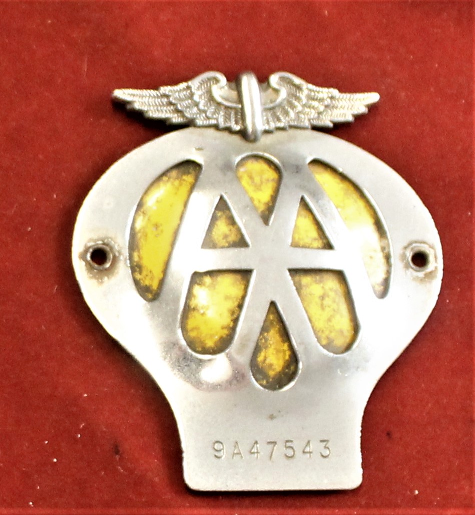 1945-57 AA Car Badge No 9A47543