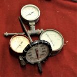 Vintage Instruments including Temperature Gauge, Pressure Gauges - very early Pillinger & Co Ltd,