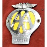 1964 AA Car Badge membership badge (returnable) No OP28986 very good condition