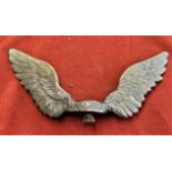 Rolls Royce Vintage Bronze Wing Badge, Regd. No 706784 . No on base 2461. Very fine condition,