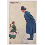 Suffrage. The Suffragette Defies the Tyrant Man, A policeman confronted by a protesting woman