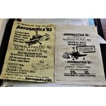 Aviation History 1981-82 pair of 290mm x 410mm posters for Wymondham Lions club Aeronautical