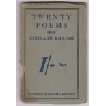 Twenty Poems from Rudyard Kipling First published in 1918 Methuen & Co Ltd, London, loose front
