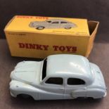 Dinky Toys Austin Somerset Saloon Model 40J Pale Blue. Played, worn, boxed. MU £100 Issued March