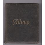 An album of mostly blank pages but with "The Pilgrims Way" poem handwritten in pen, Three Parodies