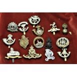 British Military Cap Badges (15) including: The Bedfordshire Regt, South Wales Borderers, 4th