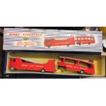 Dinky Toy. Car Carrier with Trailer. Model 983 Red. MU play worn, boxed. Issued July 1958