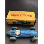 Dinky Toy Talbot Lago Racing Car Model 230. Light blue, played, worn, boxed. MU £40 issued 1954