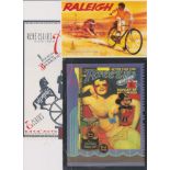 Raleigh Cycle Co Postcard (The Raleigh Lion Poster), 1996, Breezy Stories Real Gold advert card (