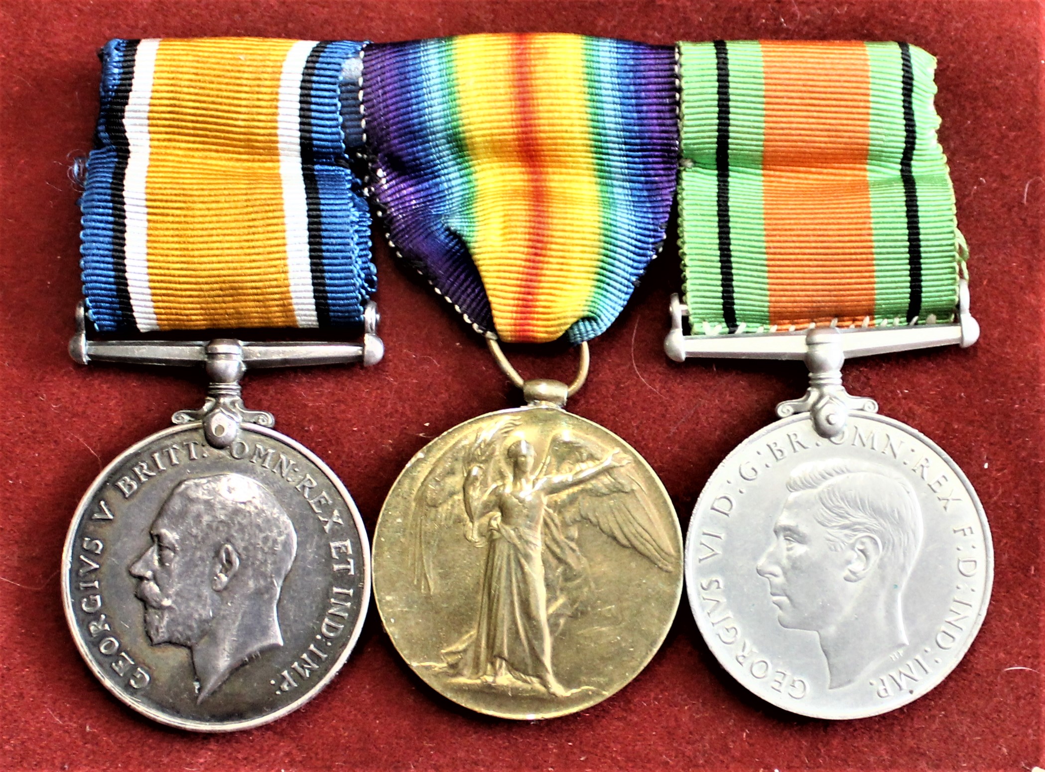 British WWI/II Medal Trio including British War Medal, Victory Medal and WWI Defence Medal to 6190