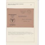 Germany 1939 Government Department Official Mail envelope posted by the Ministry of Aviation to a