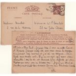 Germany 1941 French Interzonal Mail 9 pre paid postcards each item displayed & described with full