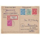 Germany 1945 Russian Zone Mecklenburg-Vorpommern pre paid postcard Michel P7 used American