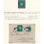Germany 1944 400th Anniv Albertus University SG889 m/m also used on env with SG884; Brown Ribbon