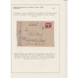 Germany 1944 Greek Islands Overprint envelope posted to Saarland, cancelled 21.3.1945 Field post