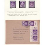 Germany 1942-1944 Field Post Parcel Stamps SG M805-805a m/m; parcel address panel field post 00919