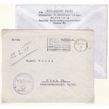 Germany 1941-1942 Env Army control inspectorate cachet; Env 1.9.1941 Field post cachet Airforce