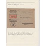 Germany 1939 Official Government Department Mail envelope sent from Frankfurt Regional Court to