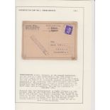 Germany 1943 Concentration Camp Mail. Postcard posted to Olmutz from Theresienstadt camp cancelled