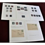 Germany 1924 optd official stamps SGO376-O382 m/m set SGO384 used; High value definitives SG378 u/