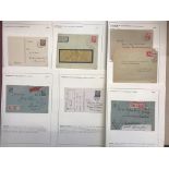 Germany 1938 Occupation Sudetenland postcard cancel on SG484b; Env provisional cancel on SG500b; Env
