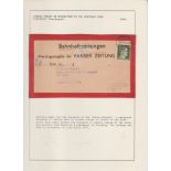 Germany 1940-1943 Address label "Paris Journal" field post cancel 17.3.1943 on SG784; Env Vichy