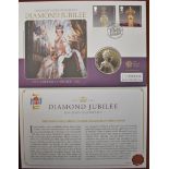 2011-Her Majesty Queen Elizabeth II - Diamond Jubilee £5 coin-BUNC-A lifetime of service on a