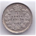 Canada 1902 - 5 cents AUNC, Nicely toned