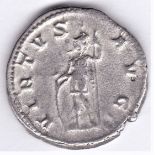 Gordian III AD235-270 Silver Antoninianus. Rev: Virtus AVG Virtus standing left resting on shield