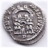 Maximian AD286-305 Silver Argenteus. Rev: Virtvs Militvm - The four Tetrarchs sacrificing over alter