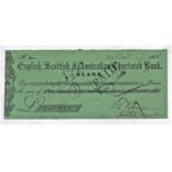 English, Scottish & Australian Chartered Bank, Clare Branch 1868 used, order, black on green