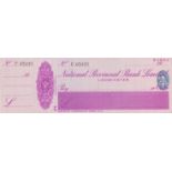 National Provincial Bank Ltd. Leominster. Mint Order with C/F BO 6/9/35. Plum, Printer: Waterlow &